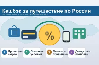 Инфографика о поиске кешбэка за путешествие по России