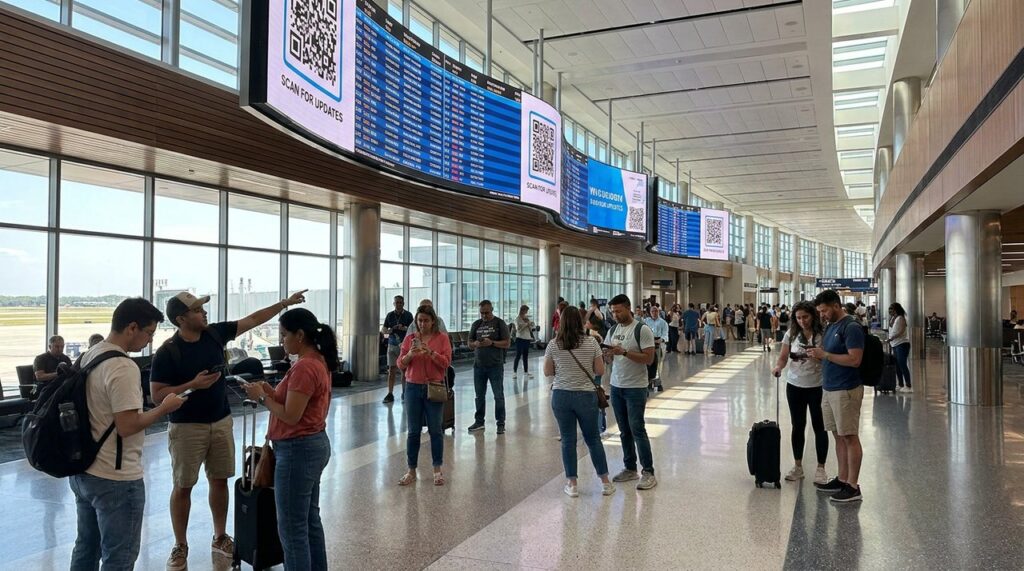 В аэропортах России появились QR-коды для получения питания при задержках
